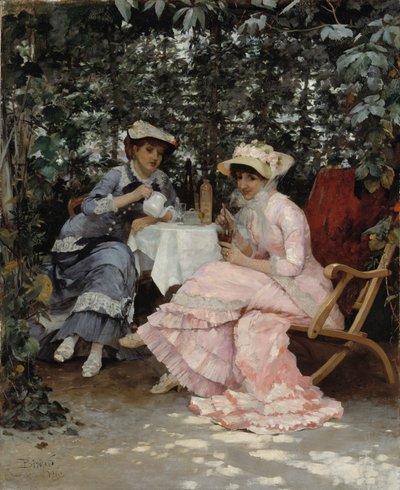 Assis sous la tonnelle - Hugo Birger